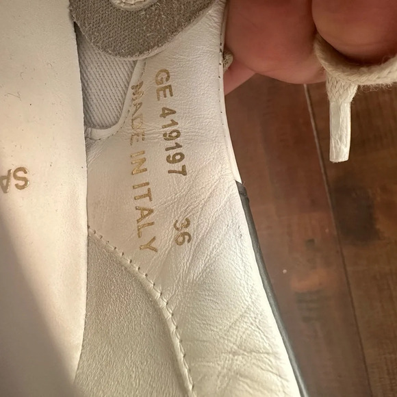 Saint Laurent White Leather Court Classic Star Sneakers - Picture 6 of 7